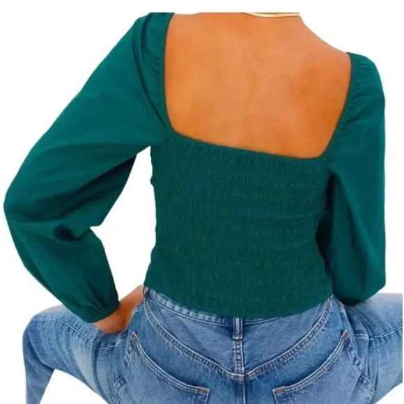 GAP Green Long Sleeve Blouse - Picture 3 of 6